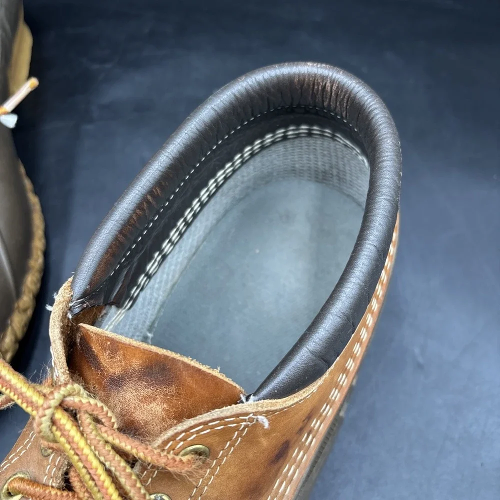 LL Bean Classic Duck Boot Low Top Men 12 M USA Made Maine Jim Wilbur Chain Sole
